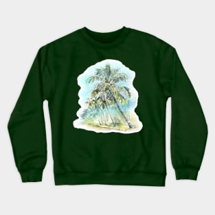 Biyyam backwater lake and Coconut Trees - Kerala. Crewneck Sweatshirt